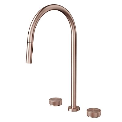 Misturador De Cozinha Para Mesa Com Ducha Retrátil Mix&Match Cobre Escovado - 01546969 - Docol