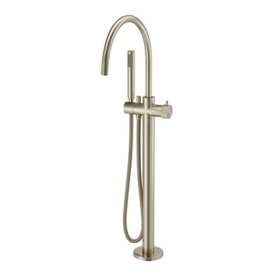 Misturador Monocomando De Piso Para Banheira Com Ducha Níquel Escovado - 01594244 - Docol