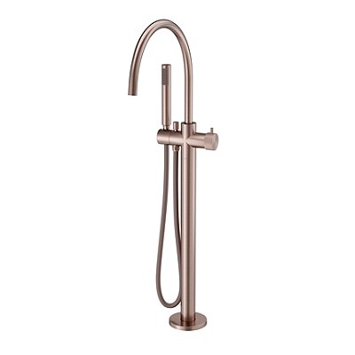 Misturador Monocomando De Piso Para Banheira Com Ducha Cobre Escovado - 01594269 - Docol