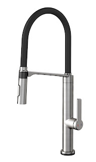 Monocomando Doc Vox Inox Escovado Com Mangueira Na Cor Preta - 016221Bi - Docol