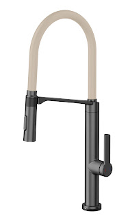 Monocomando Doc Vox Grafite Escovado Com Mangueira Na Cor Areia - 016221Bo - Docol