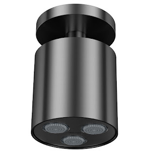 Chuveiro Mix&Match Docolrain Teto Grafite Escovado - 01681770 - Docol