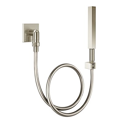 Ducha Manual Square Com Joelho 90º Em Níquel Escovado - 01834744 - Docol