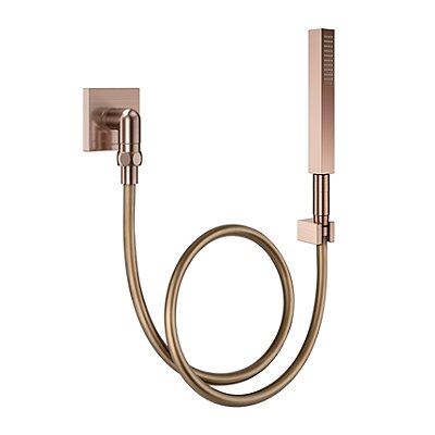 Ducha Manual Square Com Joelho 90º Em Cobre Escovado - 01834769 - Docol