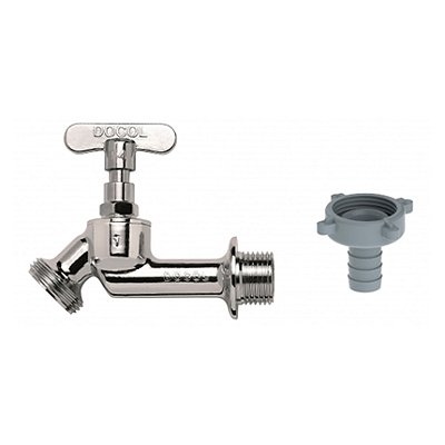 Torneira Angular 1122 Para Jardim 1/2" E 3/4" Latão - 20000206 - Docol