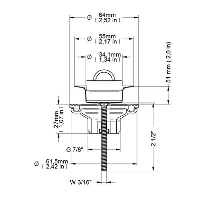 Valvula de Saida D'água Universal Com tampa de Plástico