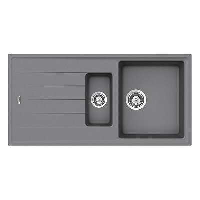 Cuba Dupla De Quartzo Com Escorredor  203E - Gray Moon - ARE-CQ203-E-02 - ARELL