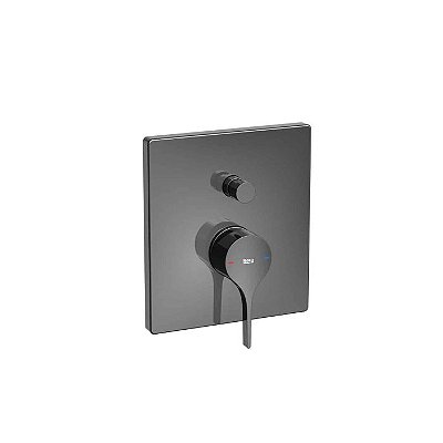 Acabamento Para Monocomando De Banheira E Chuveiro Para Roca Box Insígnia Com Desviador Titanium Black - A5A0B3Acnc - Ro