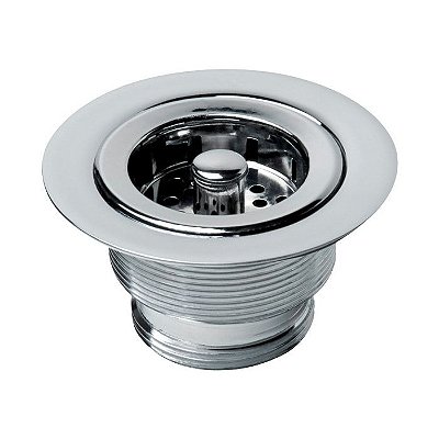 VÁLVULA DE ESCOAMENTO PARA COZINHA 3.1/2" X 1.1/2" COM CESTA DE METAL CROMADO - B5003R2CRB - ROCA