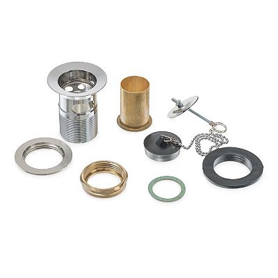 VÁLVULA DE ESCOAMENTO PARA LAVATÓRIO 1.1/4" SIMPLES COM LADRÃO CROMADO - A526414210 - ROCA