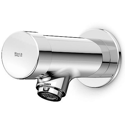 TORNEIRA PARA LAVATORIO DE PAREDE COM FECHAMENTO AUTOMATICO FLUENT CROMADO  - A5A7A24C0C - ROCA