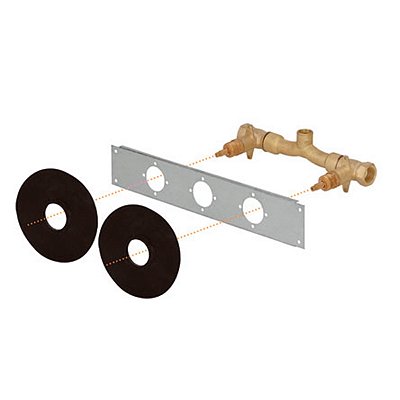 Kit misturador chuveiro roscável 3/4"x1/2" com travessa 40cm  bruto - 90001723000 - DOCOL