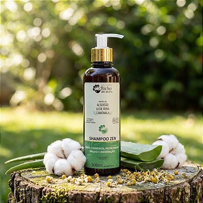 Shampoo Natural Zen para Cães e Gatos com Pele Sensível - Limpeza Suave - Universo Bicho Zen