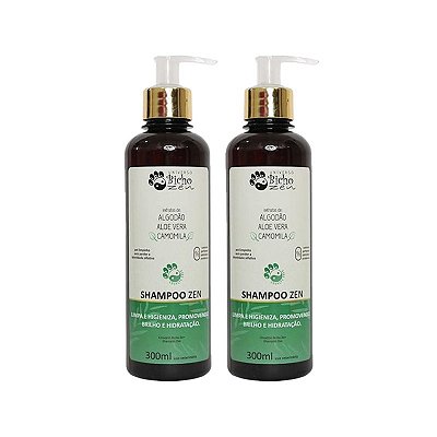 Kit 2 Shampoo para Cães e Gatos com Pele Sensível | Limpeza Suave | Universo Bicho Zen