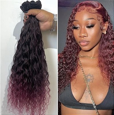 Fibra RUSSA 65cm  Cacho 3 100g Cor Marsala