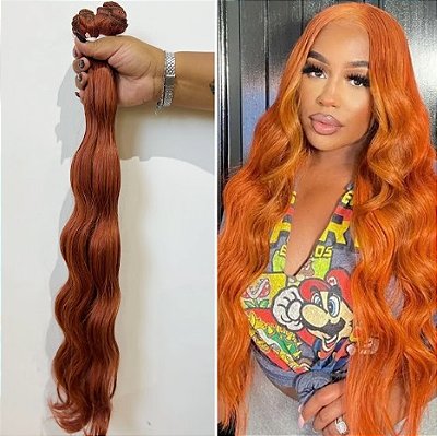 Fibra RUSSA 70cm  ondulado  100g Cor 2