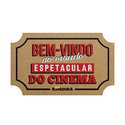 Capacho 60x40cm Cinema com Rapadura - Ingresso (MARROM)