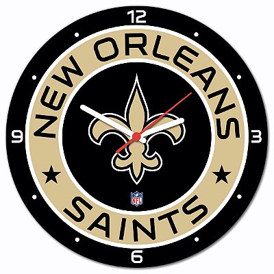 Relógio de Parede Licenciado NFL - New Orleans Saints