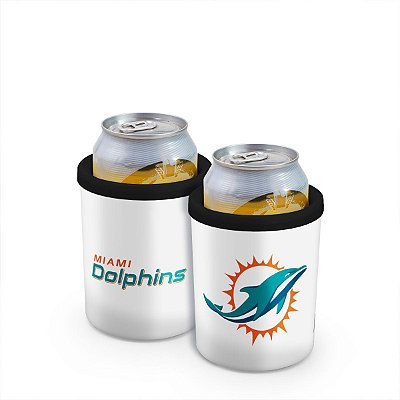Porta Latas 350ml Licenciado NFL - Miami Dolphins (Branco)