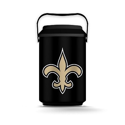 Cooler 10 Latas Licenciado NFL - New Orleans Saints (Preto)