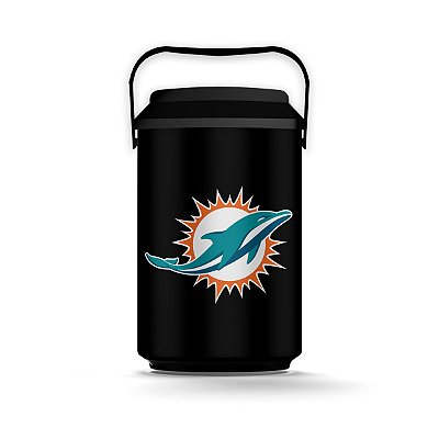 Cooler 10 Latas Licenciado NFL - Miami Dolphins (Preto)