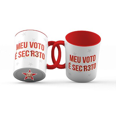Caneca Cerâmica - Voto Secreto VERMELHA