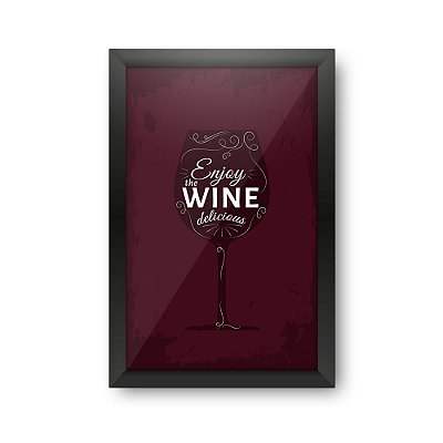 Quadro Porta Rolhas de Vinho Delicious Wine