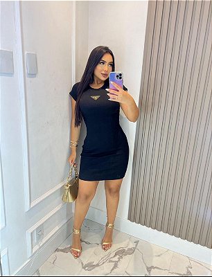 Vestido Canelado Prada