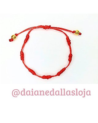 Pulseira 7 Sete Nós Vermelha Kabbalah Proteção Dallas