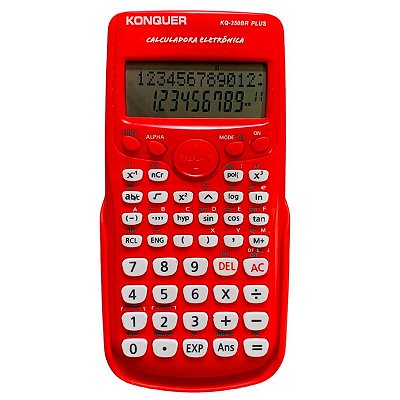 CALCULADORA CIENTIFICA 240 FUNCOES KQ-350BR VERMELHA
