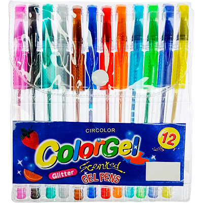 CANETA GEL 12 CORES PERFUMADAS COLORGEL