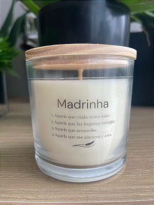 VELA VIDRO 180G COM TAMPA DE MADEIRA – PERSONALIZADA