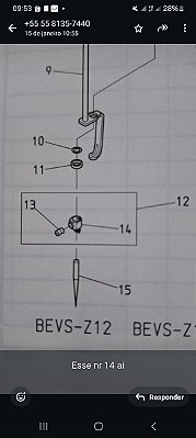 Kit peças Barudan BEVY-Z12/Z15
