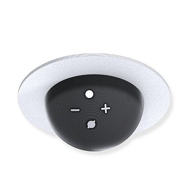 Suporte Embutir Teto Branco Alexa Echo Dot 4ª e 5ª Geração