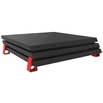Suporte Horizontal Mesa Vermelho PS4 Pro Elevação Pezinho
