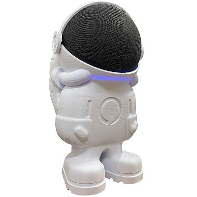 Suporte Mesa Astronauta Branco p/ Alexa Echo Dot 4 e 5