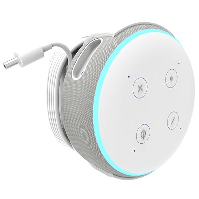 Suporte de Tomada Branco p/ Alexa Echo Dot 3