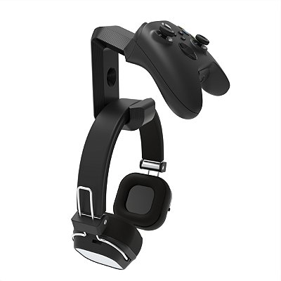 Suporte Parede Preto Headset e Controle Xbox ou PlayStation