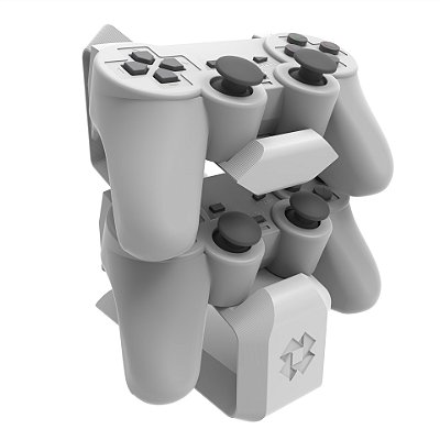 Suporte Mesa Duplo Branco Controle PS5 DualSense e Xbox One