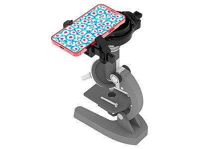 Suporte Preto Fixar Celular em Microscópio/Telescópio Fotos