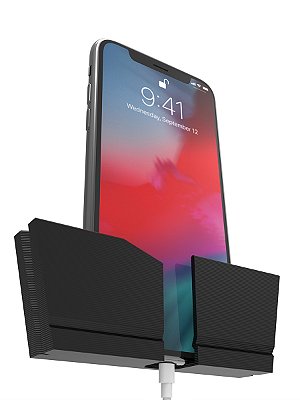 Suporte Parede Preto p/ Smartphone na Vertical