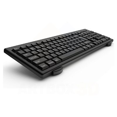 Suporte Preto p/ Teclado de Computador Apoio Ergonômico