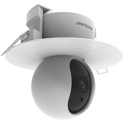 Suporte Embutir Teto Branco p/ Câmera Multilaser Liv Wi-Fi