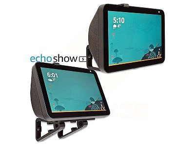 Suporte Parede 2 em 1 Preto p/ Alexa Echo Show 5