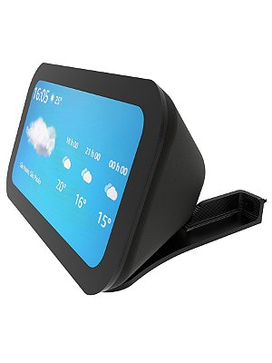 Suporte Bandeja Parede Preto p/ Alexa Echo Show 5 3ª Geração