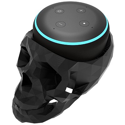 Suporte Mesa Caveira Preto Amazon Alexa Echo Dot 3ª Geração