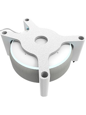 Suporte Protetor Anti-Furto de Mesa ou Parede BRANCO Compatível com Alexa Echo Dot 3ª Geração - ARTBOX3D