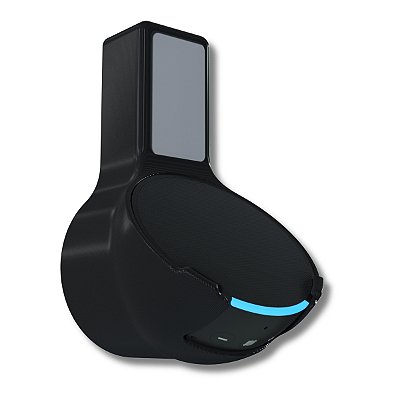Suporte Parede Preto p/ Tomada Amazon Alexa Echo Pop