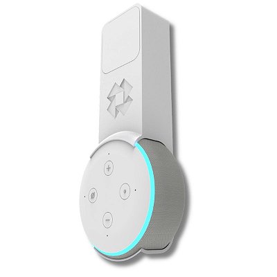 Suporte de Tomada Branco p/ Alexa Echo Dot 3ª Geração