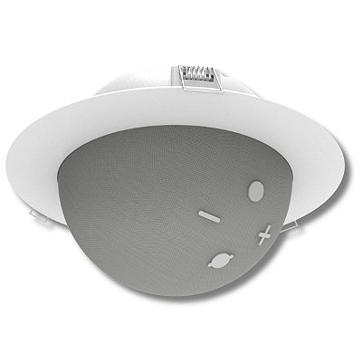 Suporte Embutir Teto Branco p/ Alexa Echo 4ª Geração Premium